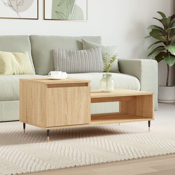 vidaXL Konferenčný stolík dub sonoma 100x50x45 cm spracované drevo