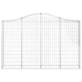 vidaXL Oblúkový gabionový kôš 200x30x120/140cm pozinkované železo