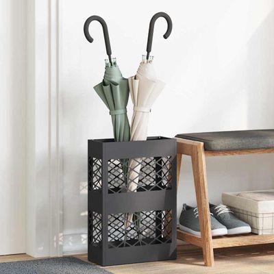 vidaXL Stojan na slnečník Čierna 28 x 12 x 41 cm Oceľ