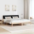 vidaXL Rám postele Hnedá a čierna 180 x 200 cm Borovicový masív