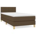 vidaXL Boxspring posteľ s matracom tmavohnedá 90x190 cm látka