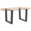 vidaXL Nohy konferenčného stolíka v tvare V, 2 ks, antracitové, 50 x (42-43,3) cm, oceľ