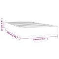 vidaXL Matrac s taštičkovými pružinami stredná tvrdosť biely 100x200x20 cm umelá koža