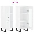 vidaXL Komoda lesklá biela 34,5x34x90 cm spracované drevo