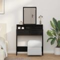 vidaXL Toaletný stolík Čierny dub 79 x 41 x 140 cm Kompozitné drevo