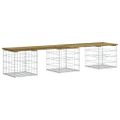vidaXL Záhradná lavička gabiónový dizajn 203x44x42 cm impreg. borovica