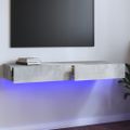 vidaXL TV skrinka s LED svetlami betónovosivá 120x35x15,5 cm