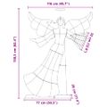 vidaXL Osvetlený uhol LED Teplá biela 116 x 29 x 158.5 cm Polyester