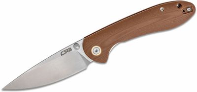CJRB J1912-BNC Feldspar vreckový nôž 9 cm, Stonewash, hnedá, G10 (CNC textúra)