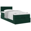 vidaXL Osmanský rám postele s matracom tmavozelená 90x190 cm zamat