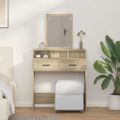 vidaXL Toaletný stolík Sonoma dub 79 x 41 x 140 cm Kompozitné drevo