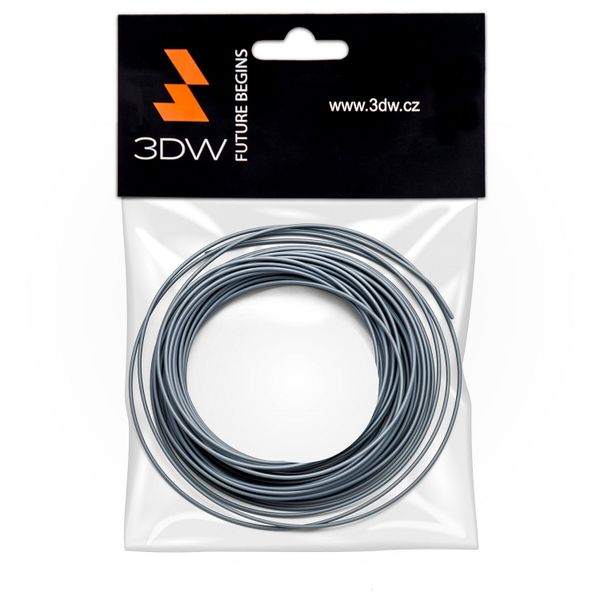 3DW - ABS filament 1,75mm strieborná, 10m, tlač 220-250°C