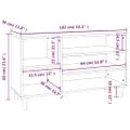 vidaXL Botník betónovo sivý 102x36x60 cm spracované drevo