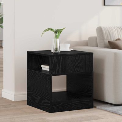 vidaXL Koncový stôl Čierny dub 40,5 x 40 x 45 cm Kompozitné drevo