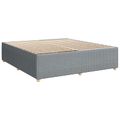 vidaXL LED boxspring posteľ s matracom Svetlosivá 140 x 200 cm Látka