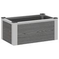 vidaXL Vyvýšený záhradný záhon Sivá 50 x 30 x 22 cm WPC a hliník