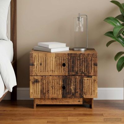 vidaXL Nočný stolík Staré drevo 62 x 34,5 x 47,5 cm Kompozitné drevo