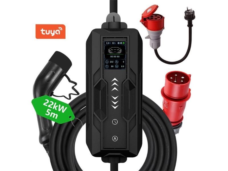 IMMAX NSE003 Cestovná nabíjacia stanica EV/PHEV AC typ 2 22kW WiFi Tuya