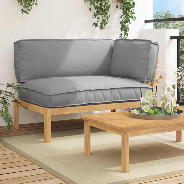 vidaXL Sada pohoviek Sivá 133 x 92 x 69 cm Pevné akáciové drevo