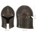 vidaXL Stredoveká rytierska prilba pre LARP starožitná replika strieborná oceľ