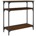 vidaXL Konzolový stolík hnedý dub 75x29x75 cm kompozitné drevo