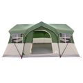 vidaXL Rodinný stan 487 x 340 x 216 cm Zelená Polyester a oceľ
