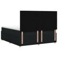vidaXL LED boxspring posteľ s matracom Čierna 200 x 200 cm Látka