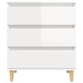 vidaXL Komoda vysoký lesk biela 60x35x70 cm spracované drevo