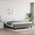 vidaXL Matrac s taštičkovými pružinami stredná tvrdosť tmavosivý 180x200x20 cm látka