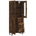 vidaXL Vysoká skrinka dymový dub 69,5x34x180 cm spracované drevo