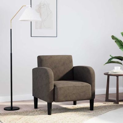 VidaXL Pohovka s opierkami tmavosivá 54 cm umelá koža
