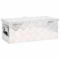 vidaXL Úložný box strieborný 60x23,5x23 cm hliník