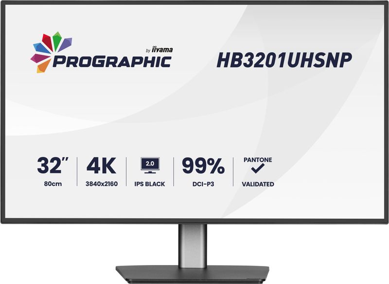 iiyama ProGraphic/HB3201UHSNP-B1/31,5''/IPS/4K UHD/60Hz/4ms/Čierna/3R