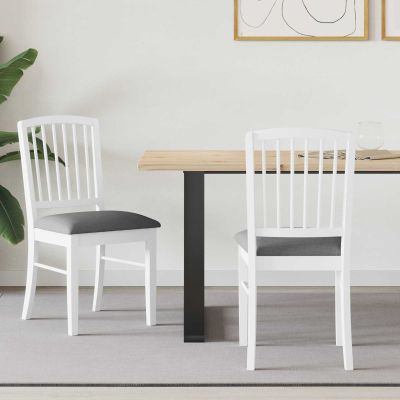 vidaXL Jedálenské stoličky 2 pcs Biela 50 x 52,5 x 91 cm