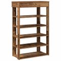 vidaXL Regál na topánky staré drevo 60x30x98 cm spracované drevo