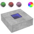 vidaXL Konferenčný stolík s nekonečnými LED betónovosivý 100x100x40 cm