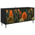 vidaXL TV skrinka ZAANDAM 102 x 33 x 51 cm Čierny dub Kompozitné drevo