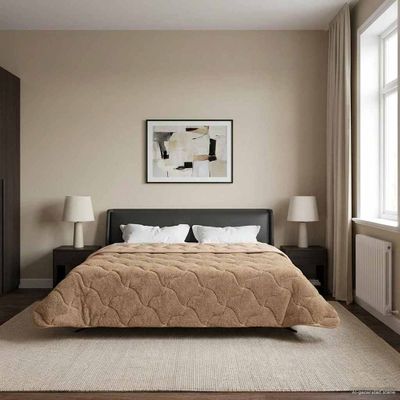 vidaXL Zimný prehoz Sivohnedá 200 x 220 cm Mikrofáza a Teddy fleece