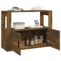 vidaXL Komoda dymový dub 80x30x60 cm spracované drevo