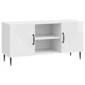 vidaXL TV skrinka Biela s vysokým leskom 102 x 34,5 x 50 cm