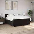 vidaXL Posteľný rám boxspring s matracom čierny 180x200 cm látka