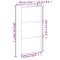 vidaXL Botník čierny 60x21x125,5 cm kompozitné drevo