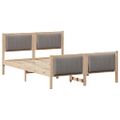 vidaXL Rám postele Hnedá a taupe 140 x 200 cm Borovicový masív