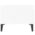 vidaXL Bočný stolík vysoký lesk biely 50x46x35 cm spracované drevo