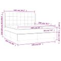 vidaXL Posteľný rám boxspring s matracom tmavosivý 160x200 cm zamat