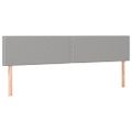 vidaXL Čelo postele s LED bledosivé 180x5x78/88 cm látka