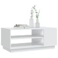 vidaXL Konferenčný stolík biely 102x55x43 cm drevotrieska