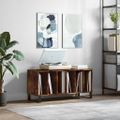 vidaXL Skrinka na platne dymový dub 100x38x48 cm kompozitné drevo