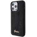 Guess puzdro pre iPhone 15 Pro 6,1" GUHCP15LPSFDGSK čierne HC Sequin Script Metal