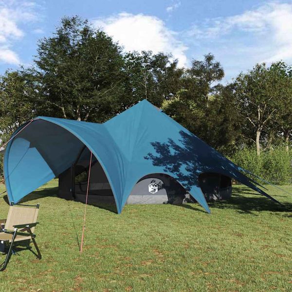 vidaXL Teepee stan pre 7 osôb Modrá a šedá 600 x 600 x 347 cm